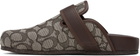 Coach 1941 Brown Blake Signature Jacquard Clog Loafers