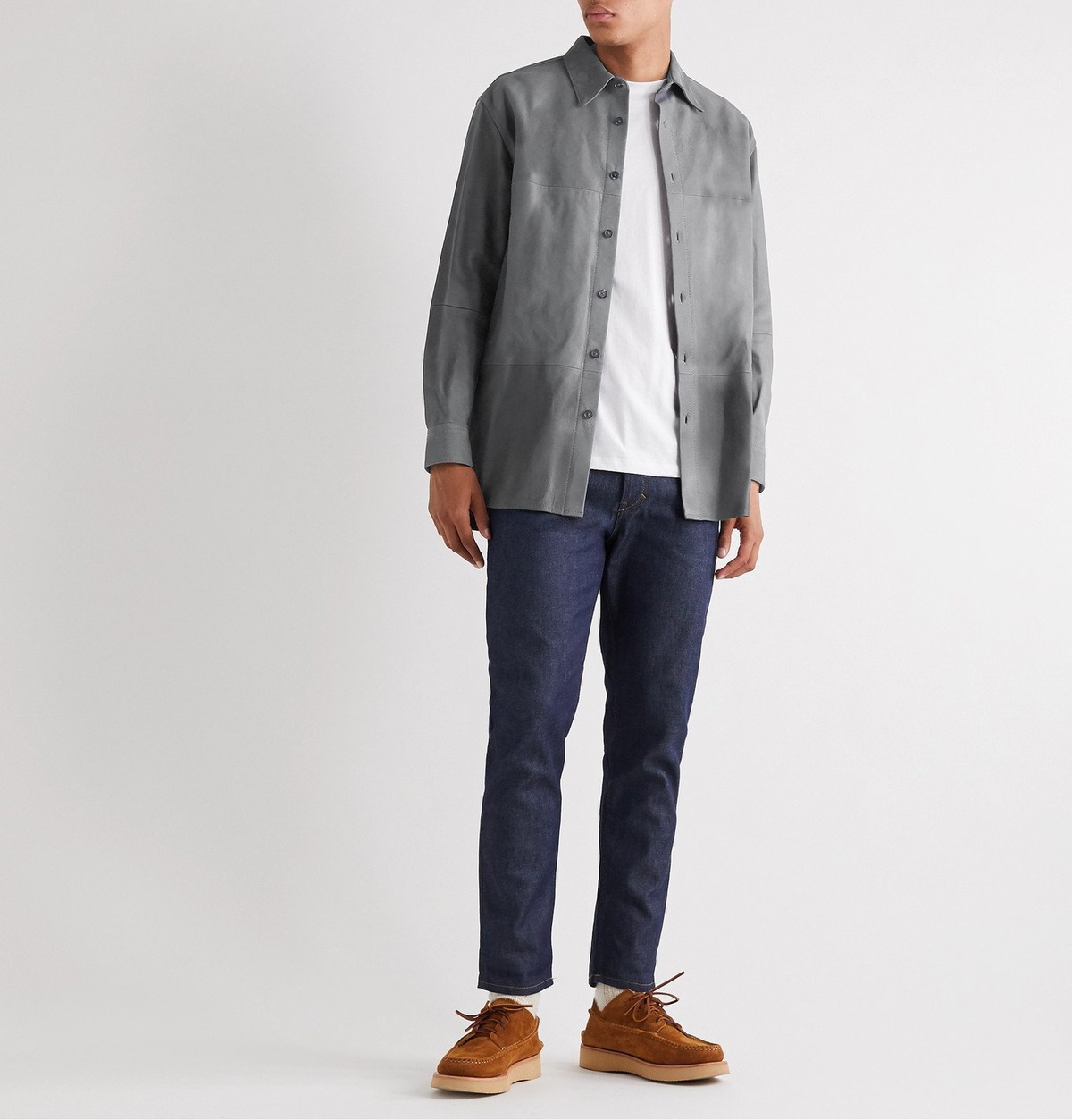 Auralee - Nubuck Overshirt - Blue Auralee