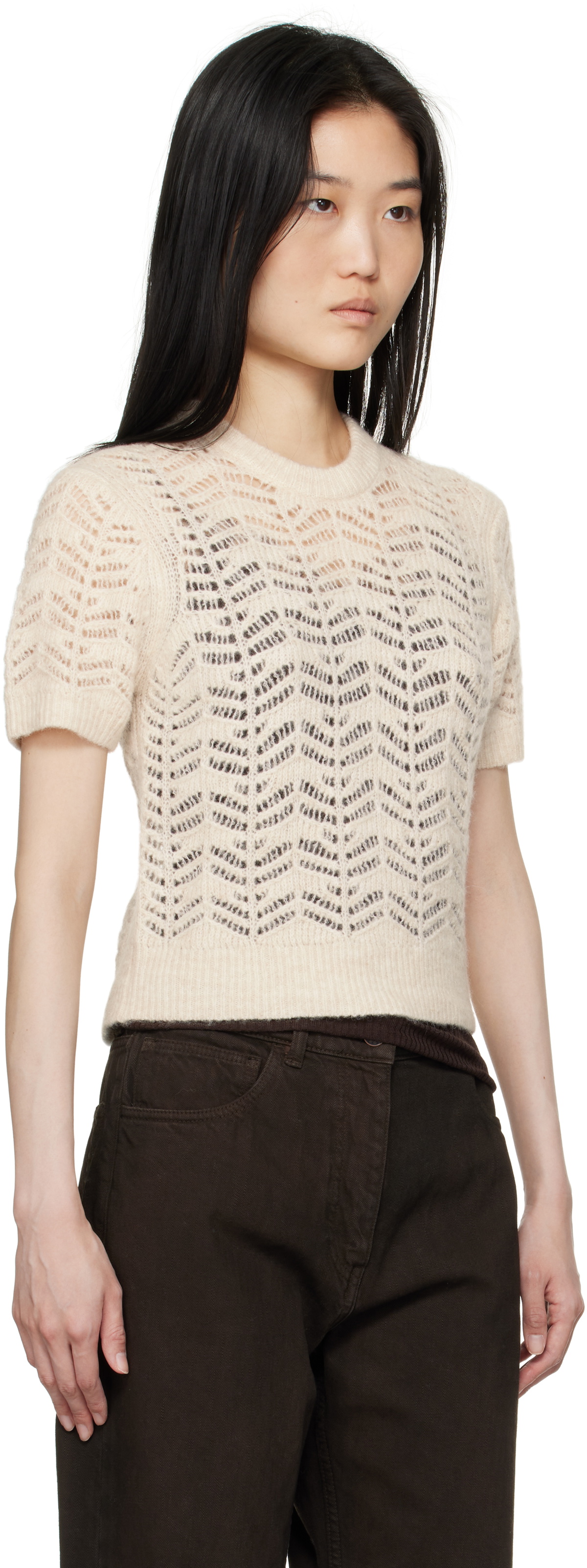 The Garment Off-White Verbier Pointelle Mini T-shirt