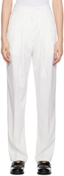 Tanner Fletcher White Clemence Trousers