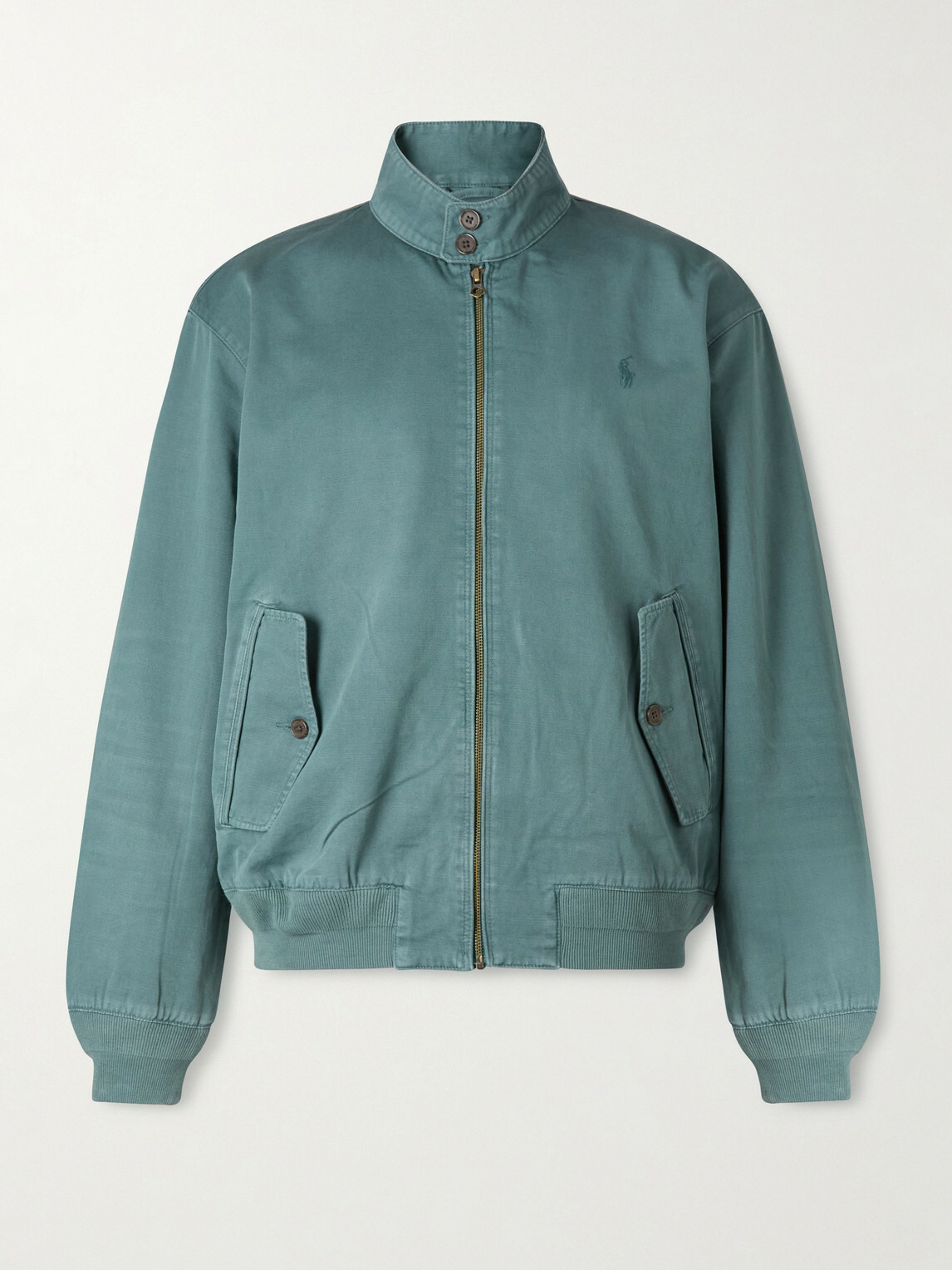 Polo Ralph Lauren - Bedford Logo-Embroidered Cotton-Twill Bomber Jacket - Green