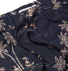Desmond & Dempsey - Printed Cotton Pyjama Shorts - Navy
