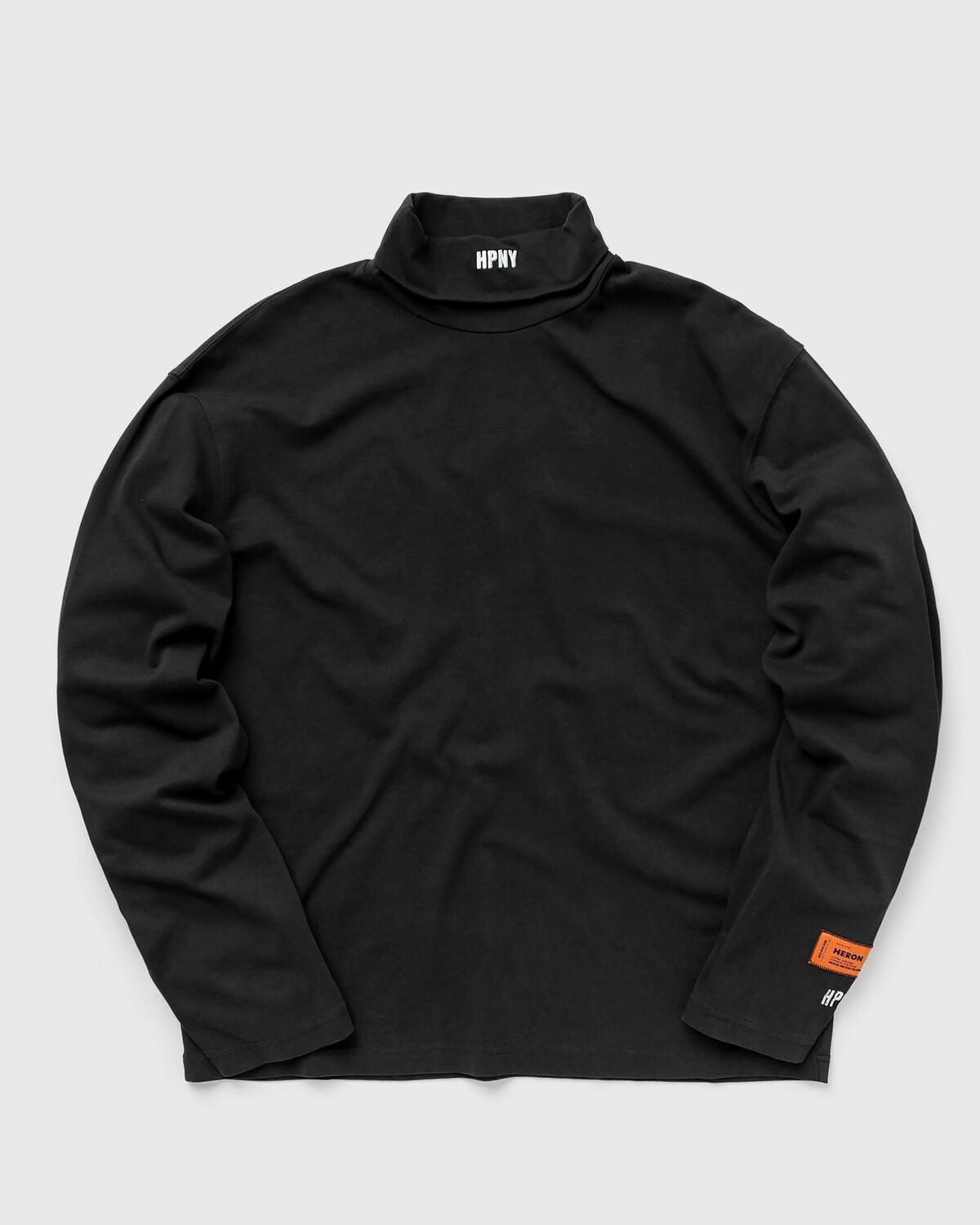 Heron Preston Hpny Emb Rollneck Black Longsleeves Heron Preston