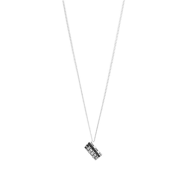 Photo: Heresy Men's Tower Chain Necklace in Oxidised Silver