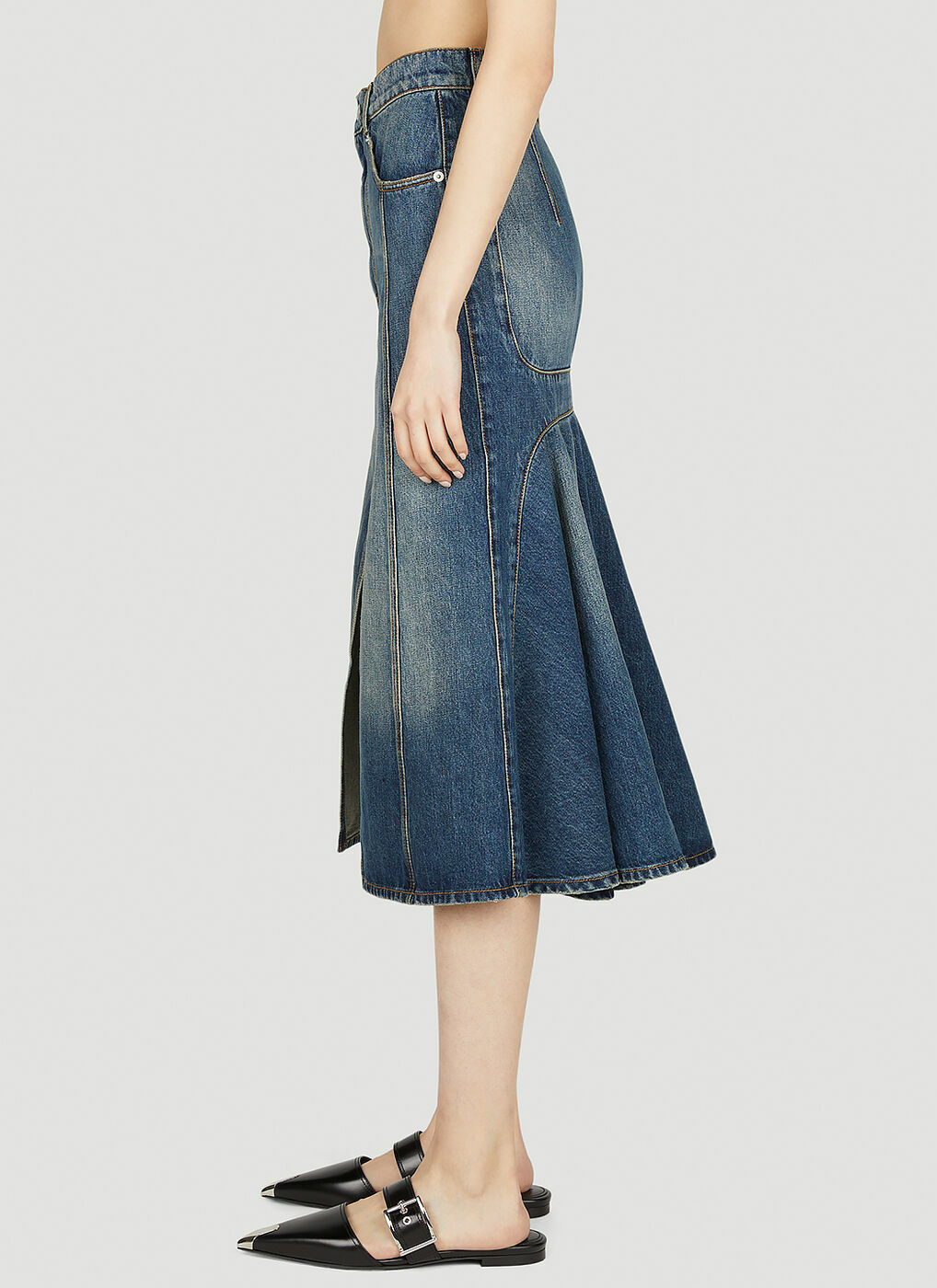 スカート alexander mcqueen SS24 Denim skirt (780574QMACL 4109) Alexander McQueen - Denim Skirt in Blue Alexander McQueen