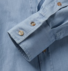Brunello Cucinelli - Slim-Fit Cotton-Chambray Shirt - Blue