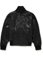 Fear of God - Leather Bomber Jacket - Black