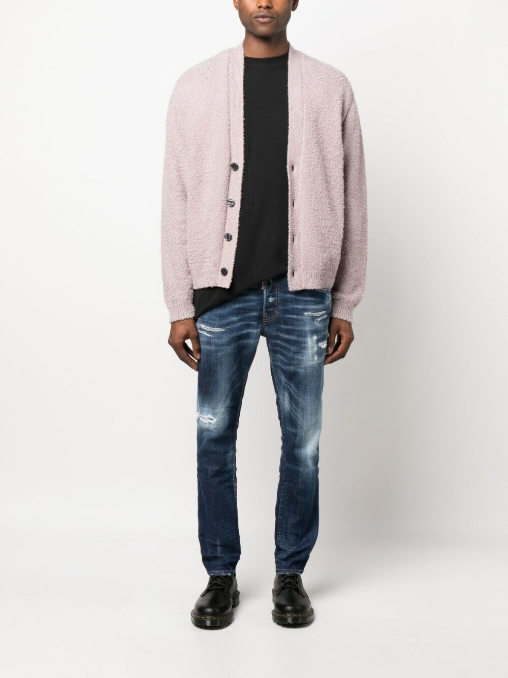 【関税込み】dsquared2 Denim mix' cardigan Denim Mix Cardigan
