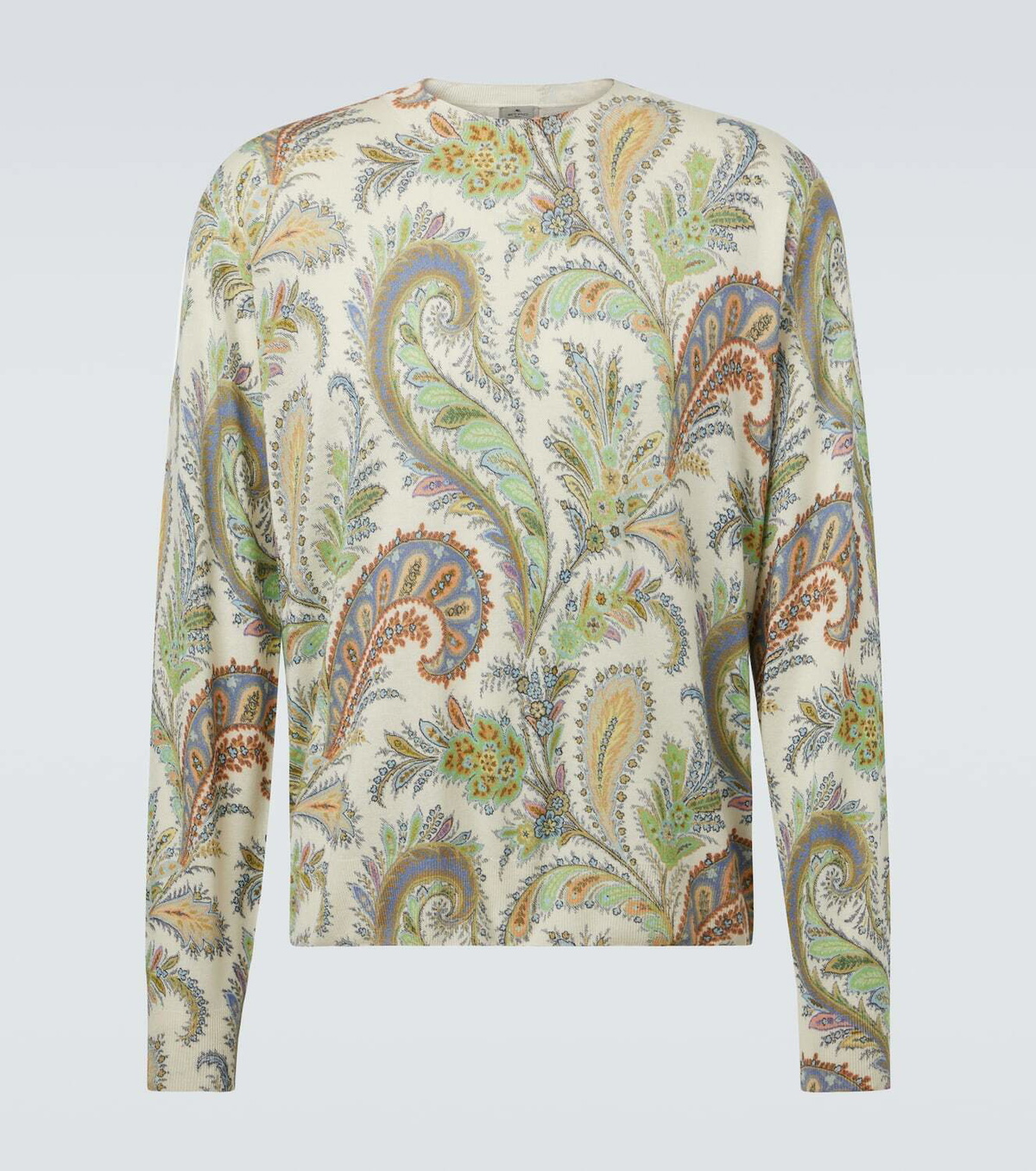 Etro Paisley silk and cashmere sweater
