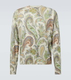 Etro Paisley silk and cashmere sweater