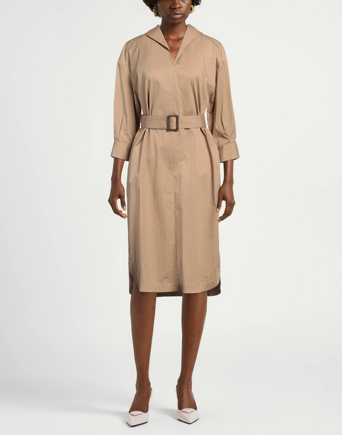 Peserico Easy Womens Midi dress in Beige