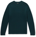 Theory - Nardo Cable-Knit Wool-Blend Sweater - Green