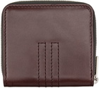 Rick Owens Burgundy Zipped Wallet