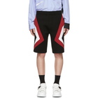 Neil Barrett Black and Red Stripe Shorts