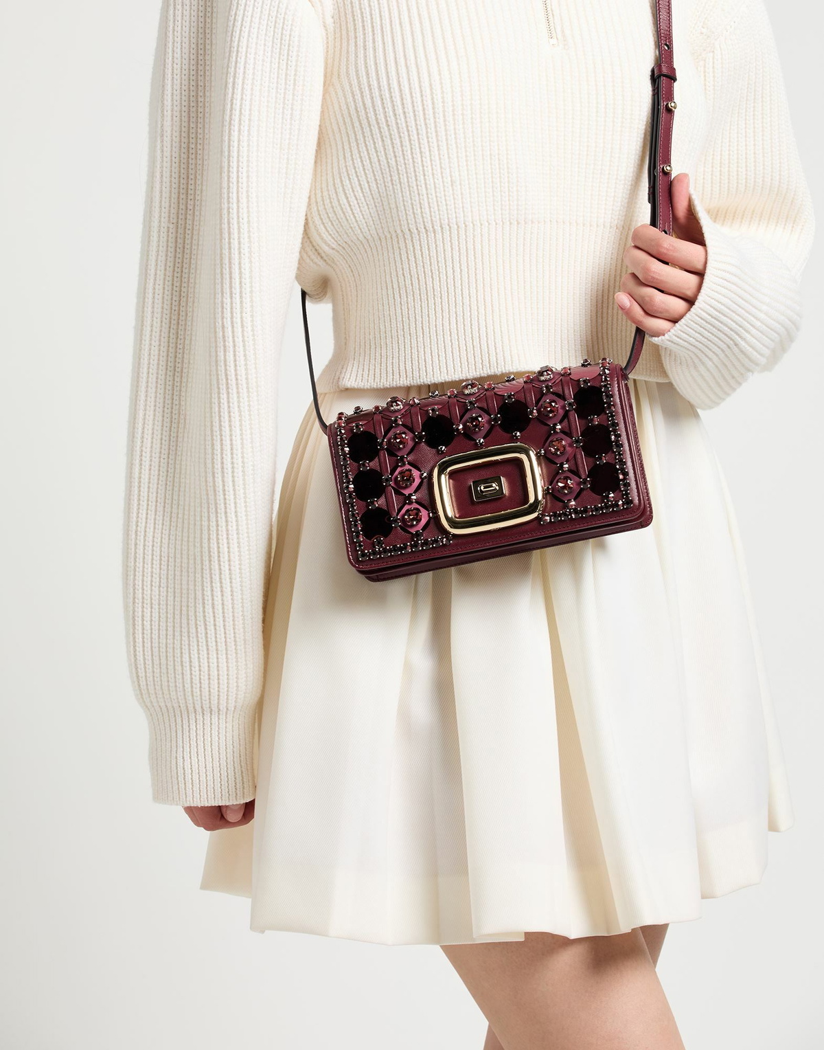 Roger Vivier Womens Cross-body bag Burgundy
