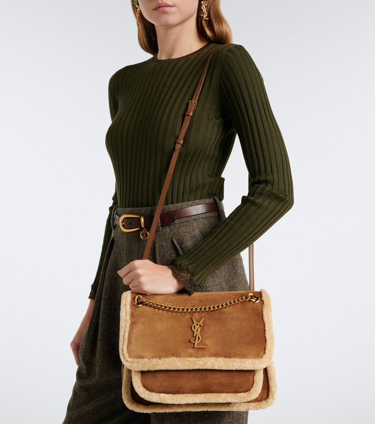 Saint Laurent Niki Mini suede shoulder bag