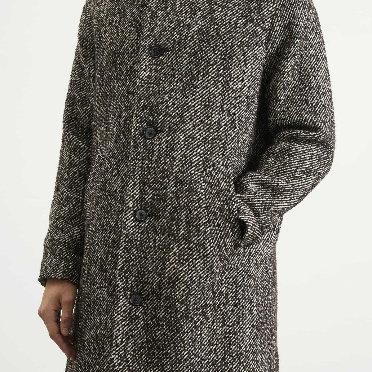 NN07 Men's Franco Wool Overcoat in Demitasse