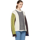 JW Anderson Off-White Contrast Cable Knit Sweater