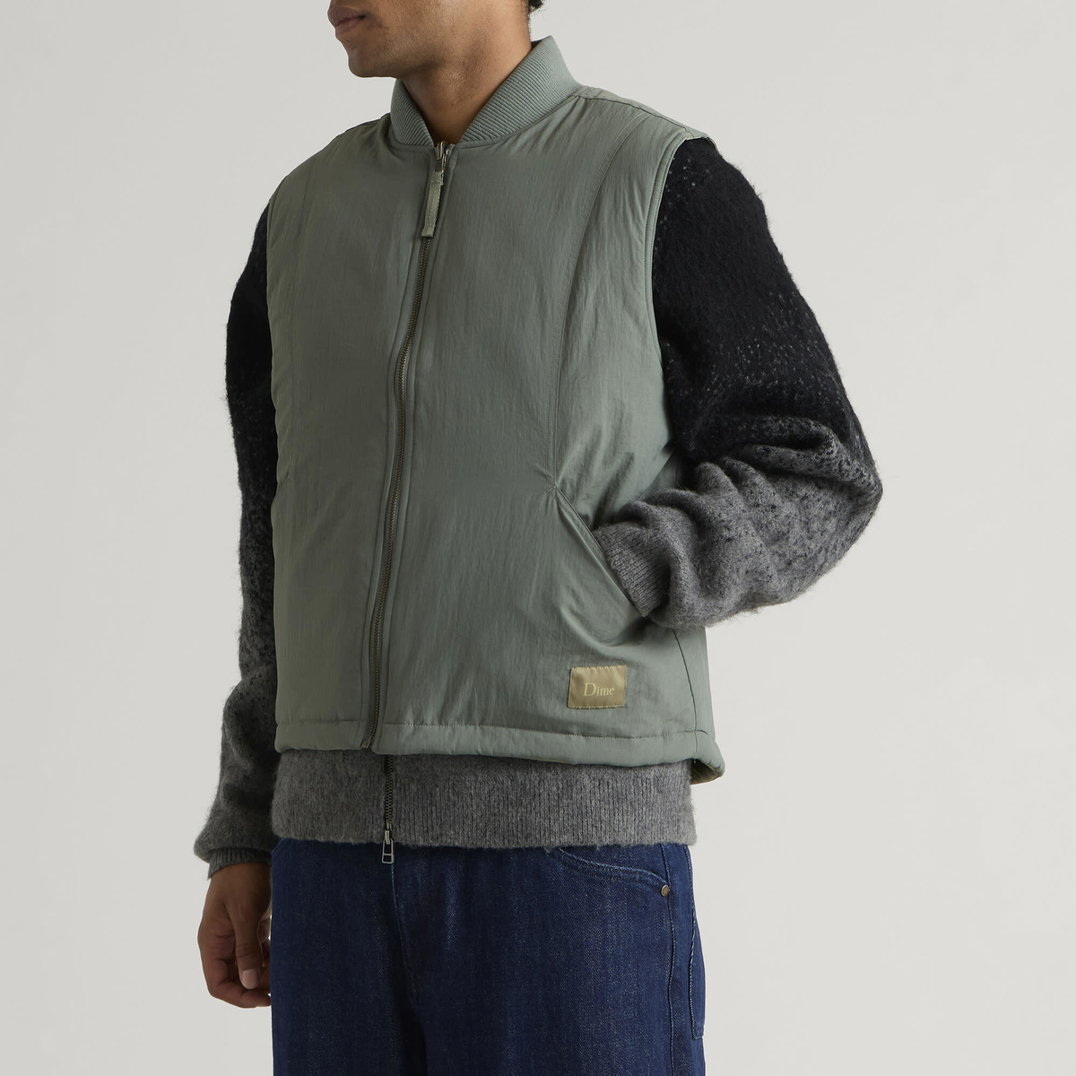 Dime Men's Reversible Vest in Sage