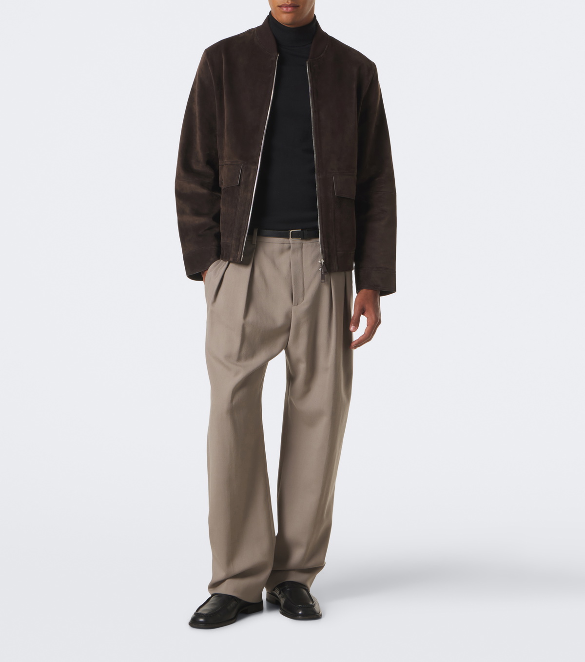 Yves Salomon Suede bomber jacket
