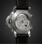 Panerai - Luminor 1950 3 Days Chrono Flyback Automatic Acciaio 44mm Stainless Steel and Leather Watch, Ref. No. PAM00524 - Black
