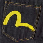 Evisu Men's Seagull Jean in Indigo Yellow