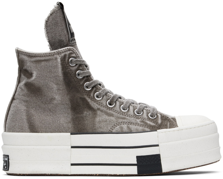 Photo: Rick Owens DRKSHDW Gray Converse Edition DBL Drkstar Sneakers