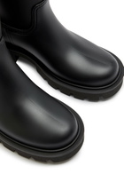 Moncler Kickstream Rubber Wellington Ankle Boots Black