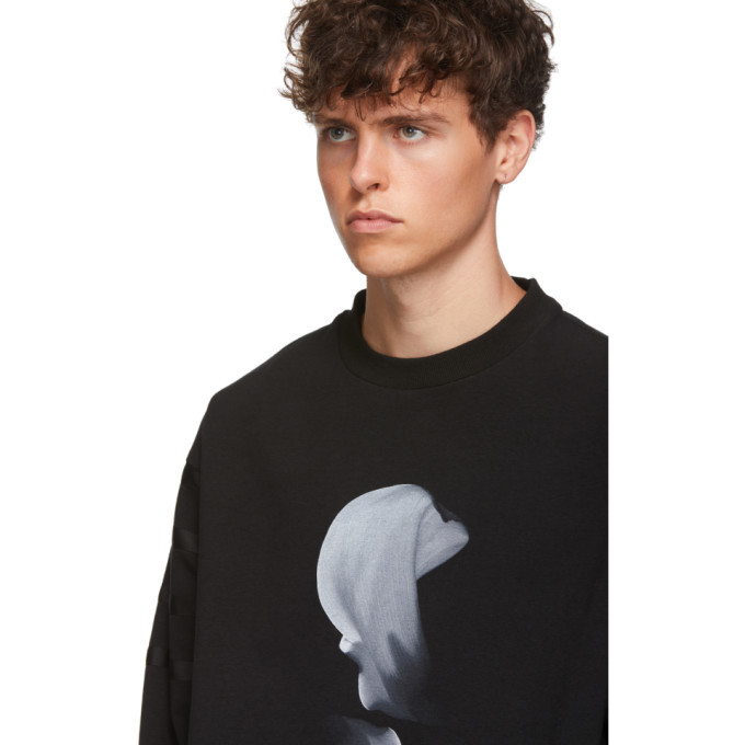 ALMOSTBLACK Black Graphic Long Sleeve T-Shirt