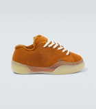 ERL Vamps Skate terry-trimmed suede sneakers