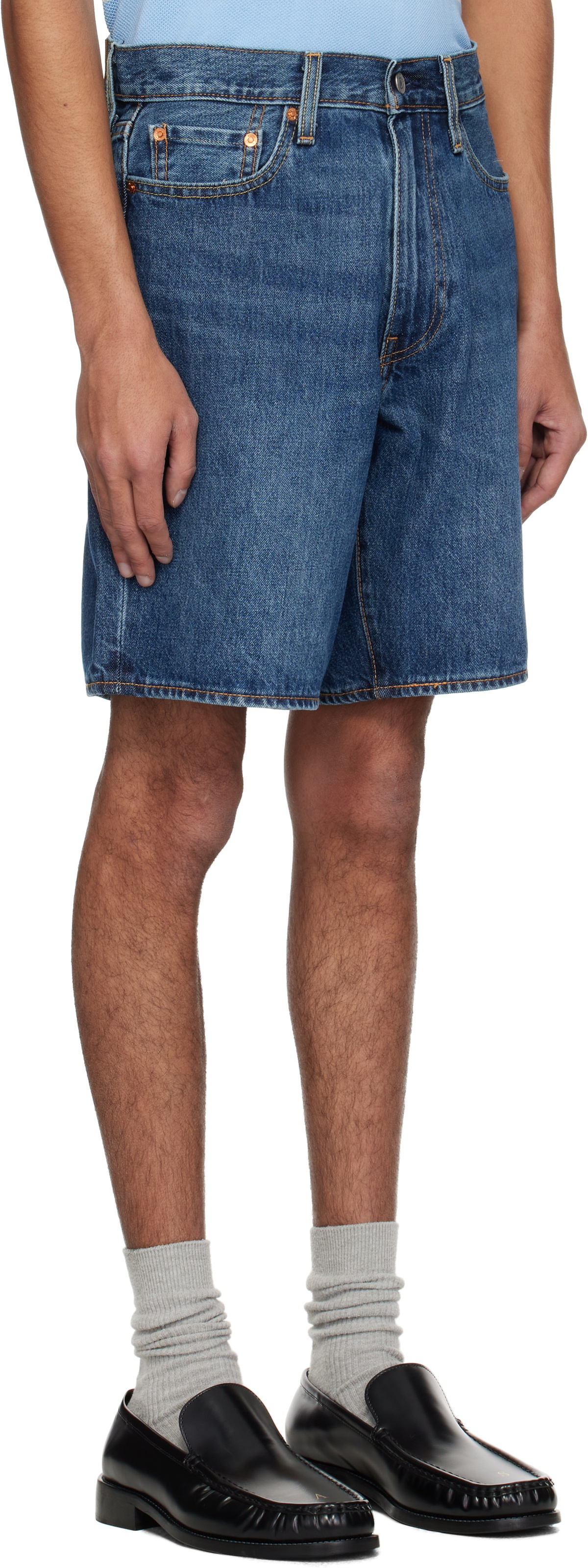 Levi's Blue 468 Stay Loose Denim Shorts