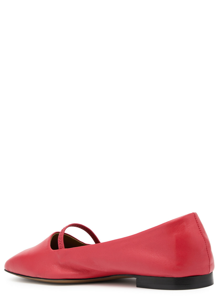 Atp Atelier Loria Leather Ballet Flats Red