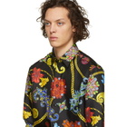 Versace Multicolor Floral Silk Shirt