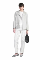 Salvatore Santoro Biker Jacket In Grey Leather