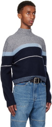 Martine Rose Navy Pilling Turtleneck