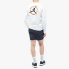Nike Men's Air Jordan Long Sleeve Flight T-Shirt in Phantom/Rush Orange