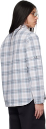 Thom Browne Gray Windowpane Plaid Armband Utility Jacket