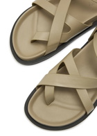 A.emery Elbert Leather Sandals Beige