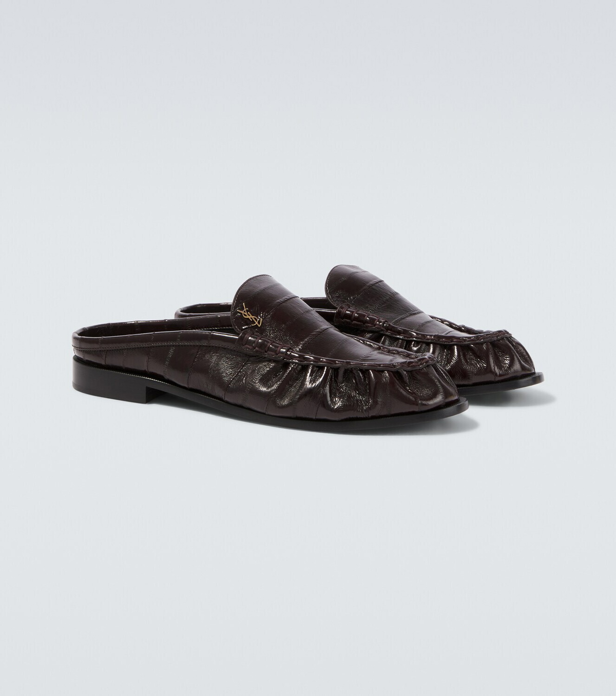 Saint Laurent Le Loafer eel leather mules