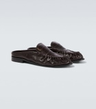 Saint Laurent Le Loafer eel leather mules