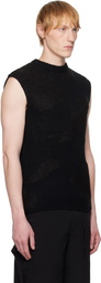 HELIOT EMIL Black Ophiolite Knit Vest