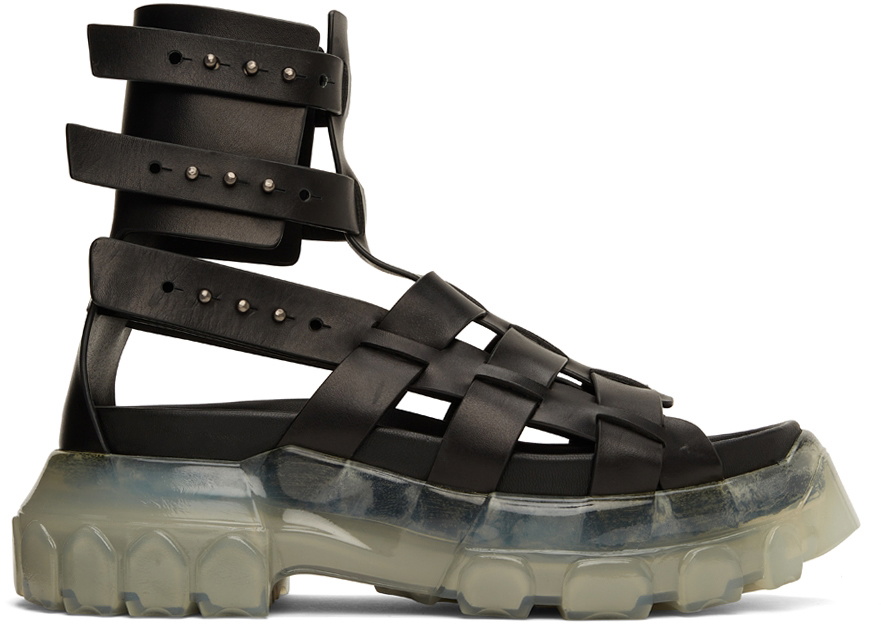 Photo: Rick Owens Black Hiking Tractor Sandals