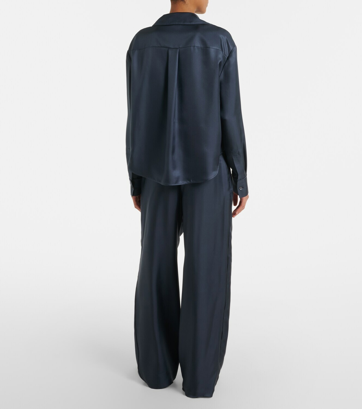 Loewe Logo silk wide-leg pants