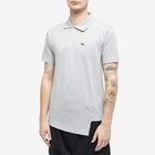 Comme des Garçons SHIRT Men's x Lacoste Asymmetric Polo Shirt in Top Grey