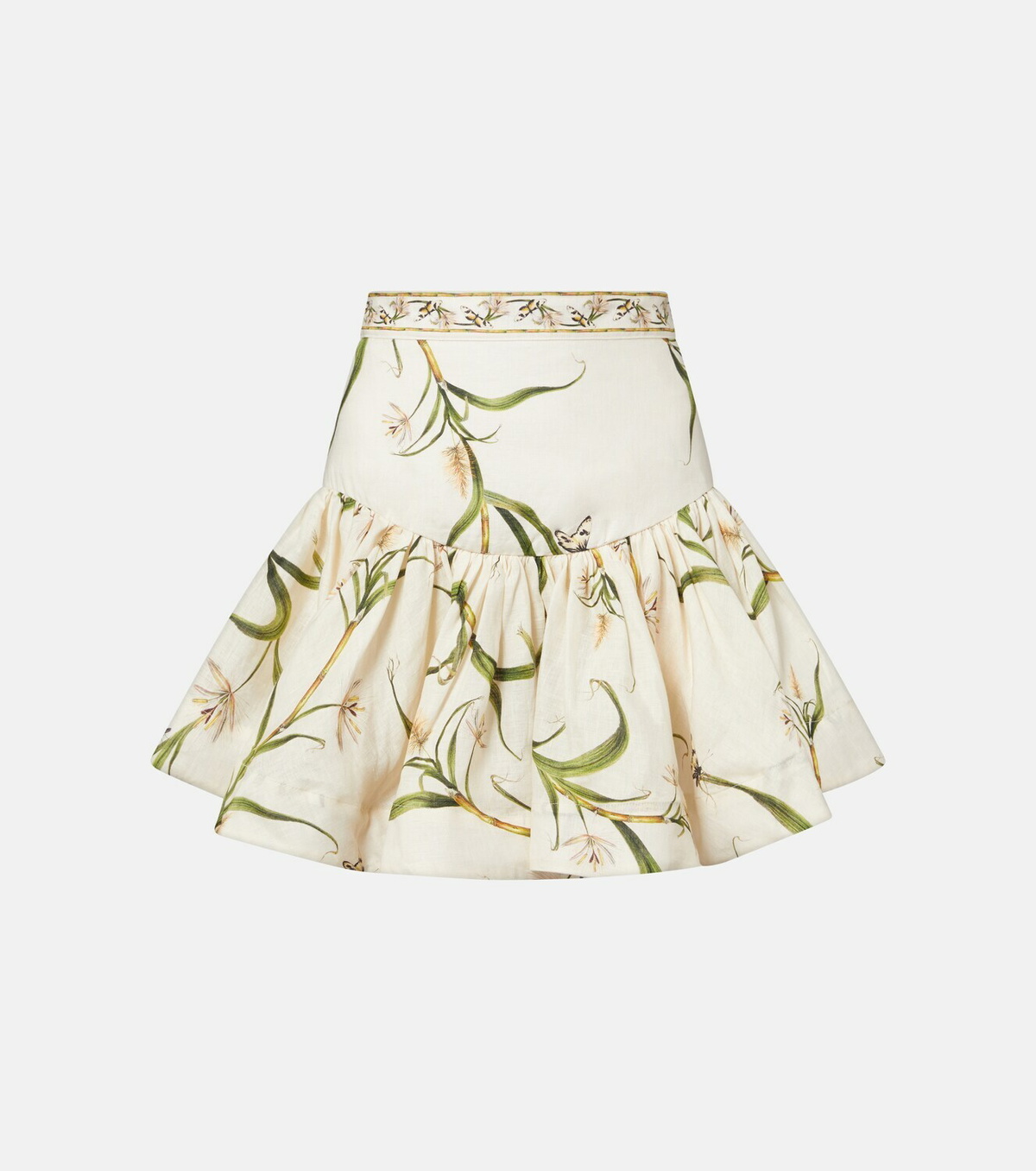 Agua by Agua Bendita Jacarina printed linen miniskirt