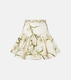Agua by Agua Bendita Jacarina printed linen miniskirt