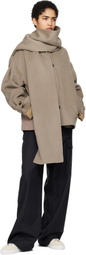 Axel Arigato Taupe Dew Scarf Detailed Jacket
