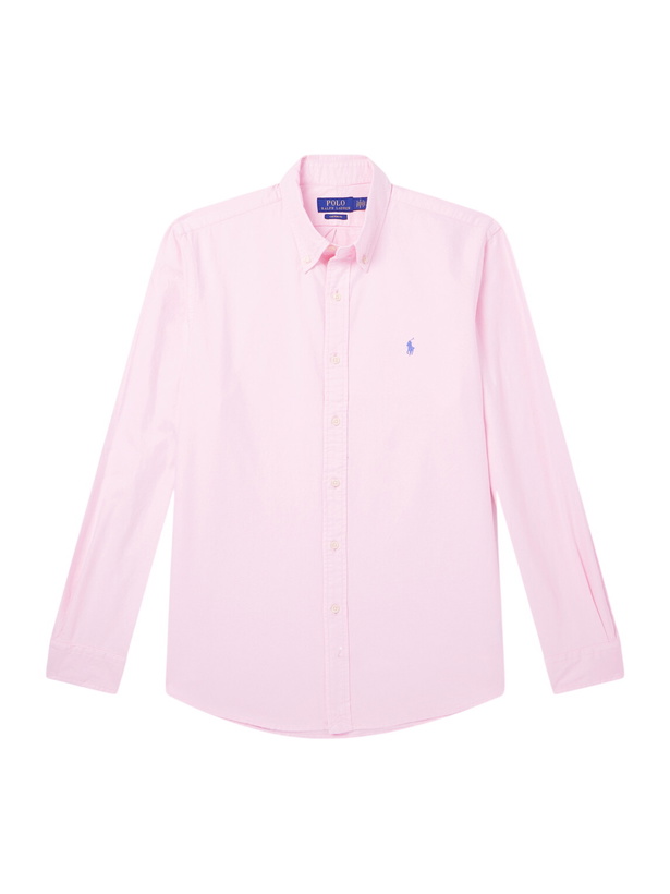 Photo: Polo Ralph Lauren - Logo-Embroidered Cotton Oxford Shirt - Pink