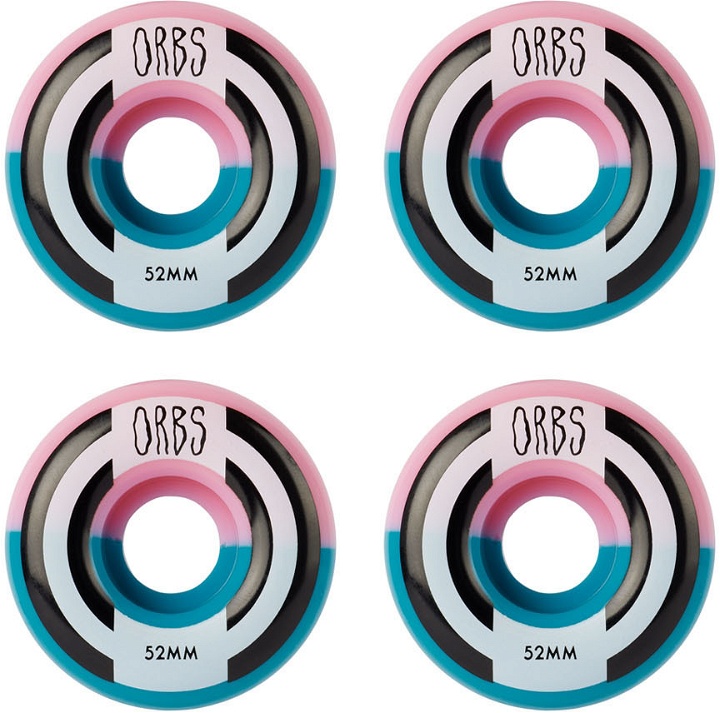 Photo: Orbs Pink & Blue Apparitions Splits Skateboard Wheels, 52 mm