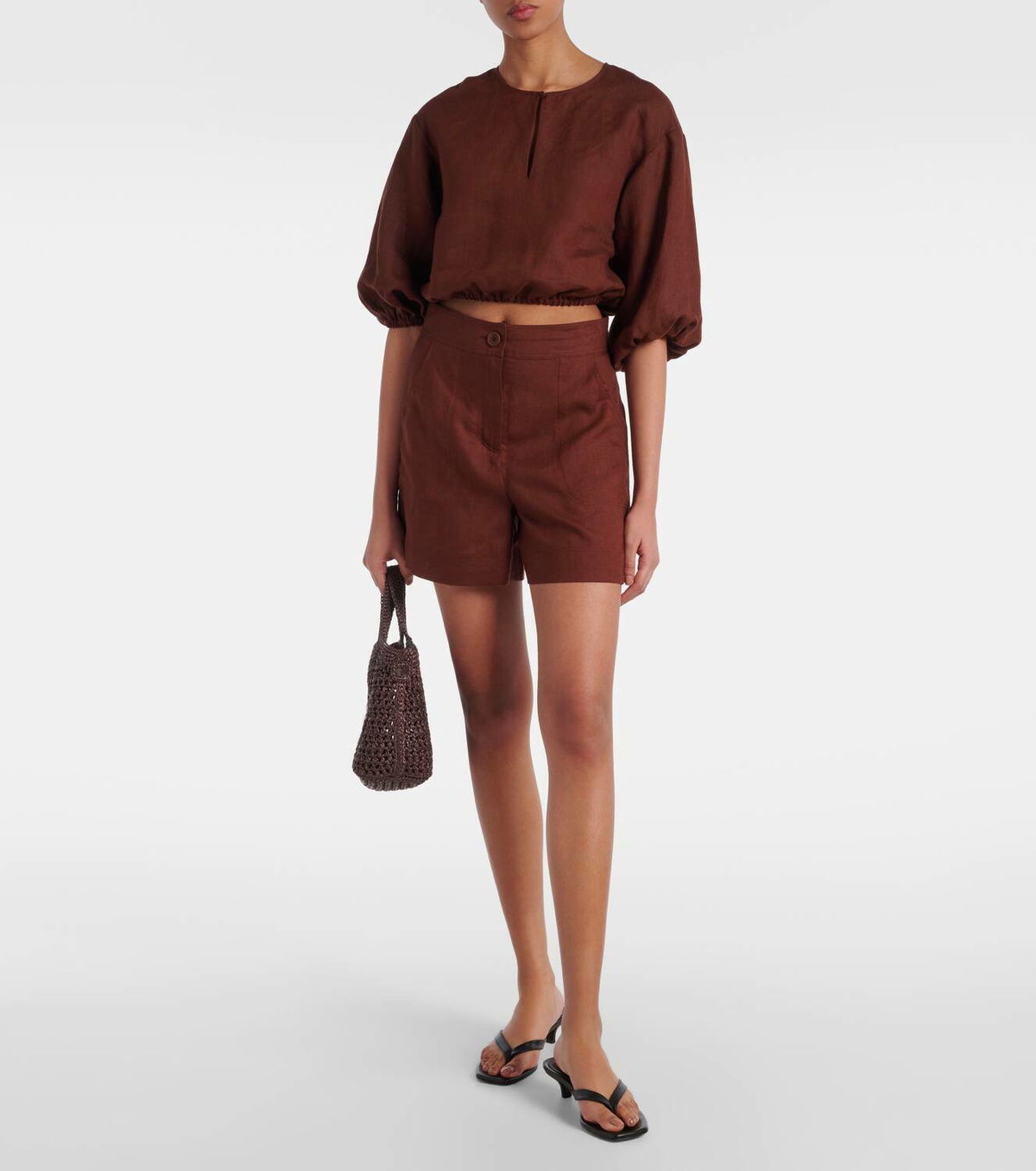 Eres Gracieux linen crop top
